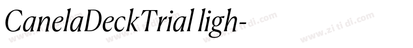 CanelaDeckTrial ligh字体转换